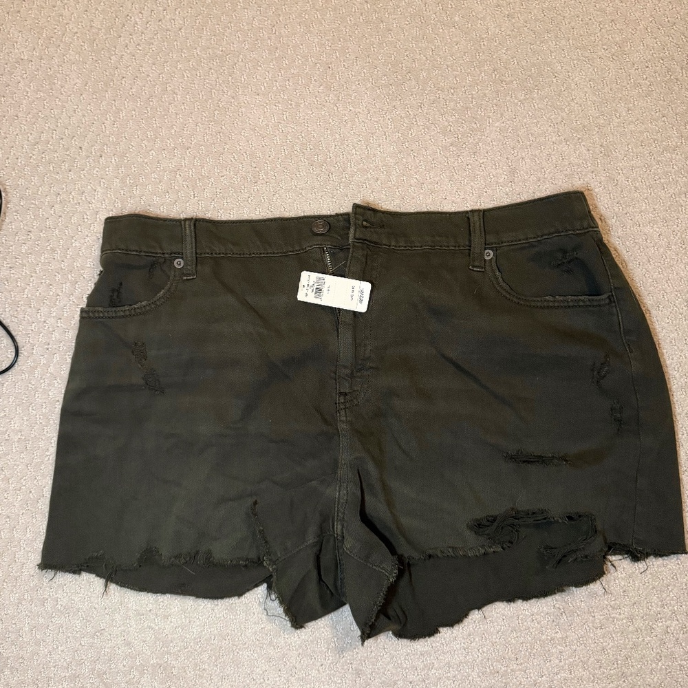 Aerie distressed jean shorts
